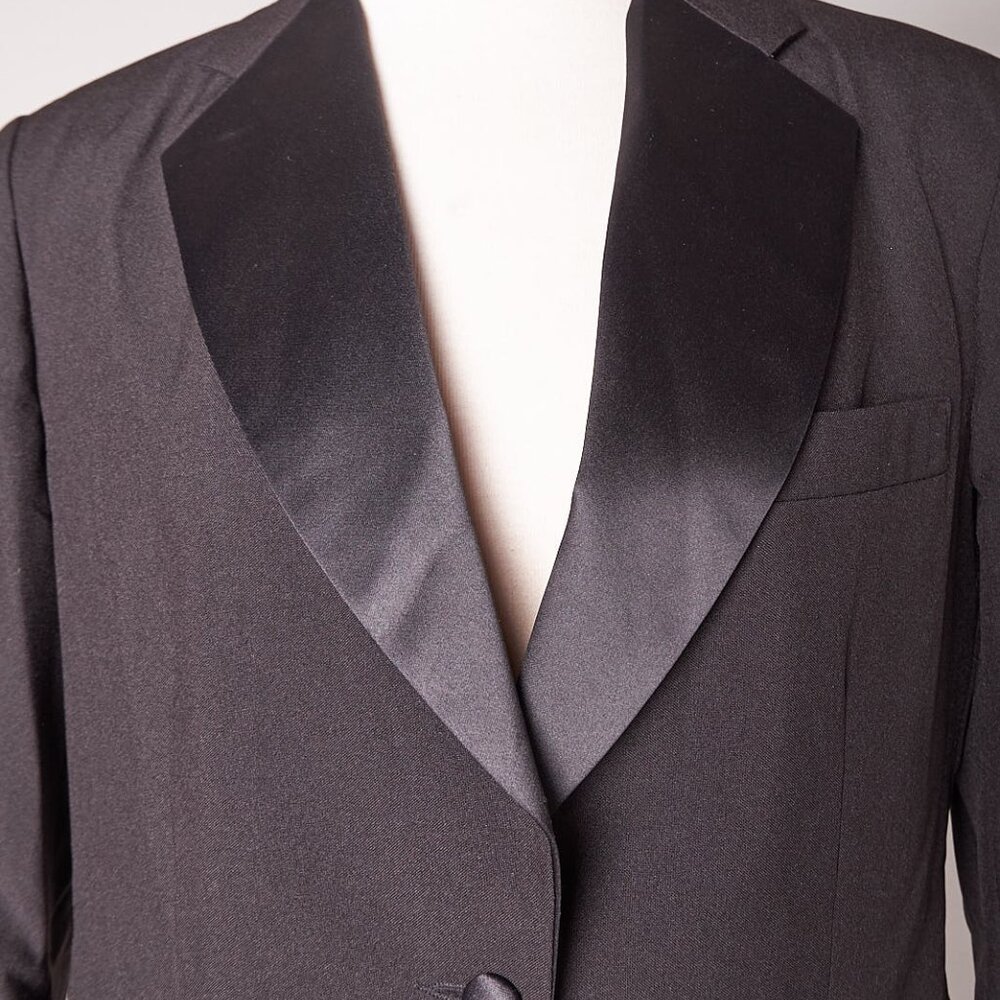1980s Formal Black Tuxedo Suit